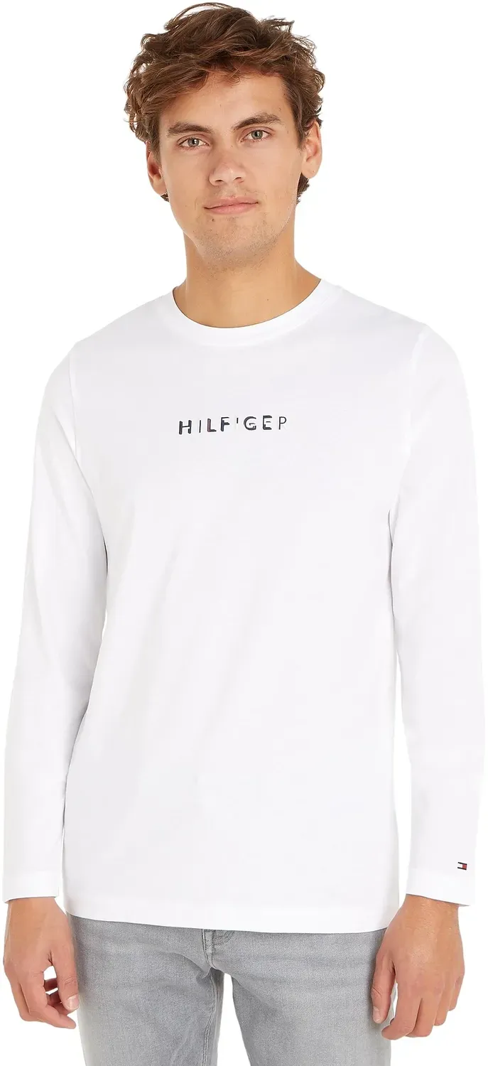 Tommy Hilfiger RWB Hilfiger maglietta uomo M manica lunga bianca