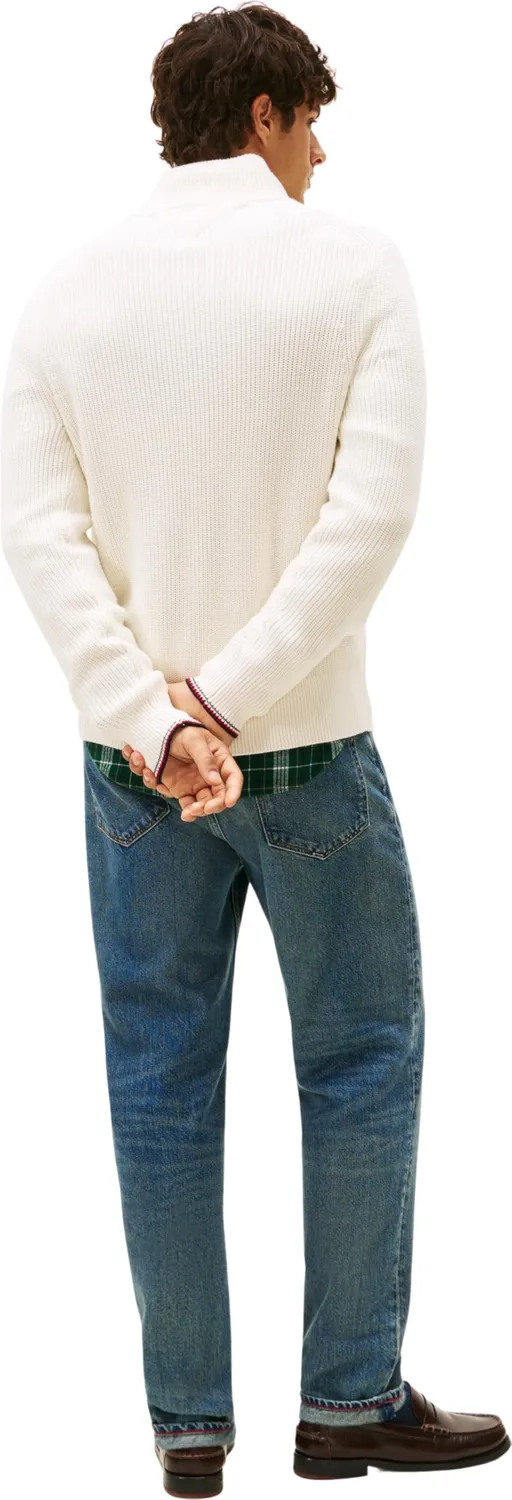 Tommy Hilfiger Rib Zip Through pullover uomo zip collo coreano