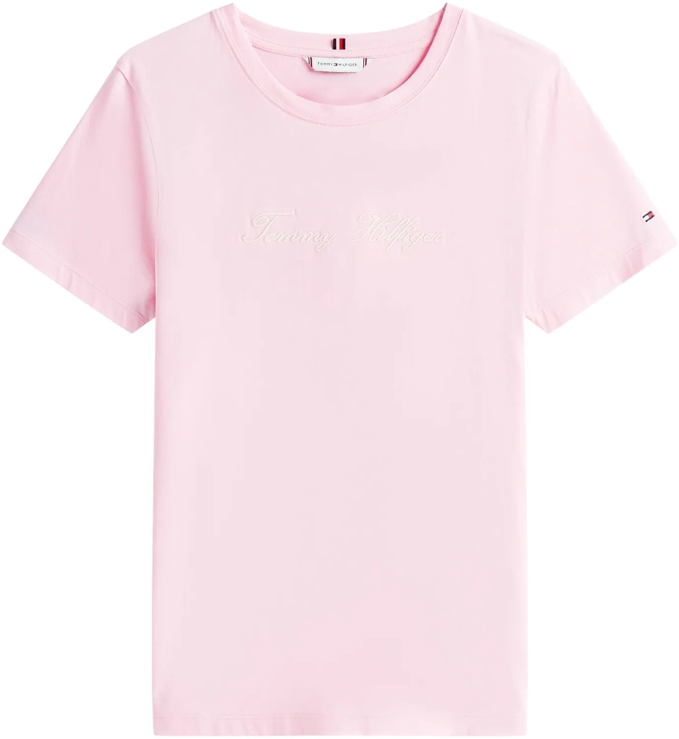 Tommy Hilfiger Script maglietta donna maniche corte classic pink