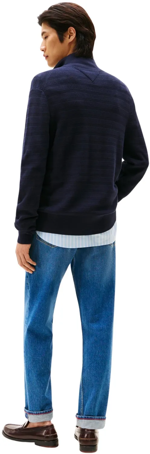 Tommy Hilfiger Stripe Structure Maglione Zip Uomo M
