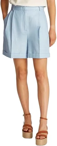 Tommy Hilfiger Linen Mix Pleated shorts donna 38 vita alta