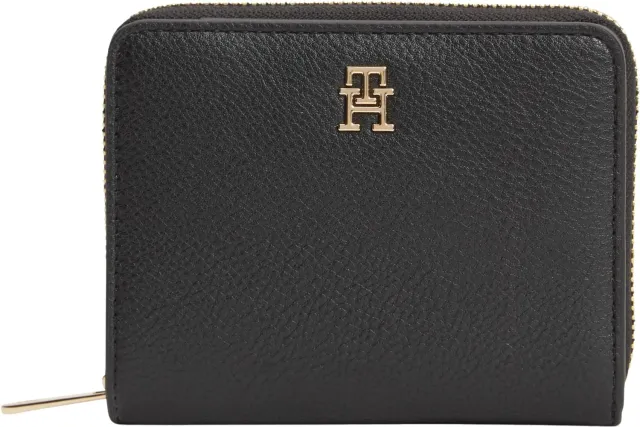Tommy Hilfiger Icon Flap portafoglio nero con zip taglia unica
