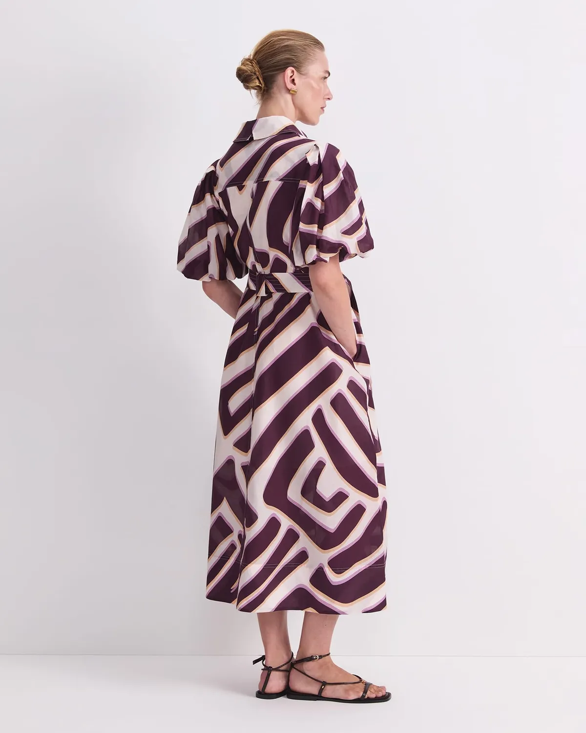 Sportscraft Penny Print Midi Dress abito donna seta