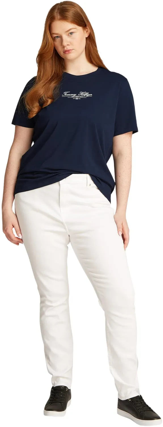 Tommy Hilfiger Script Crew Neck Regular Fit t-shirt blu navy