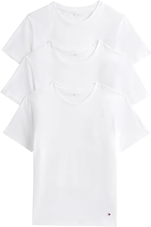 Tommy Hilfiger T-shirt uomo girocollo stretch 3 pezzi bianca M