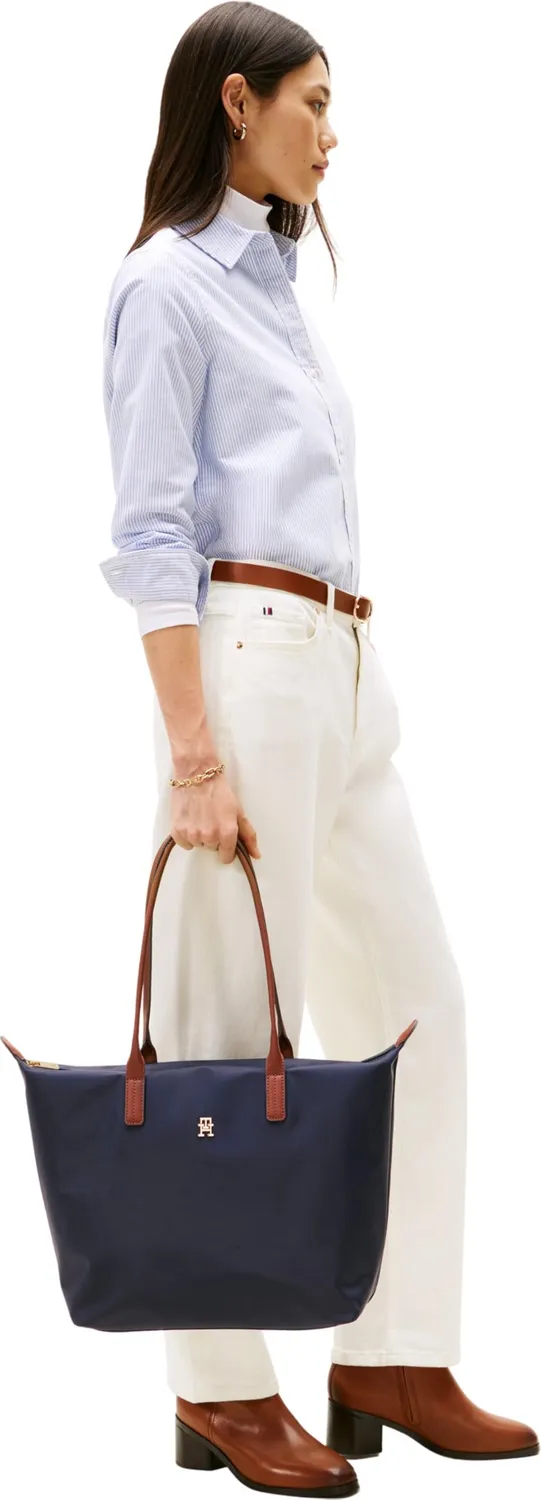 Tommy Hilfiger Popette Tote borsa donna blu Space Blue capiente