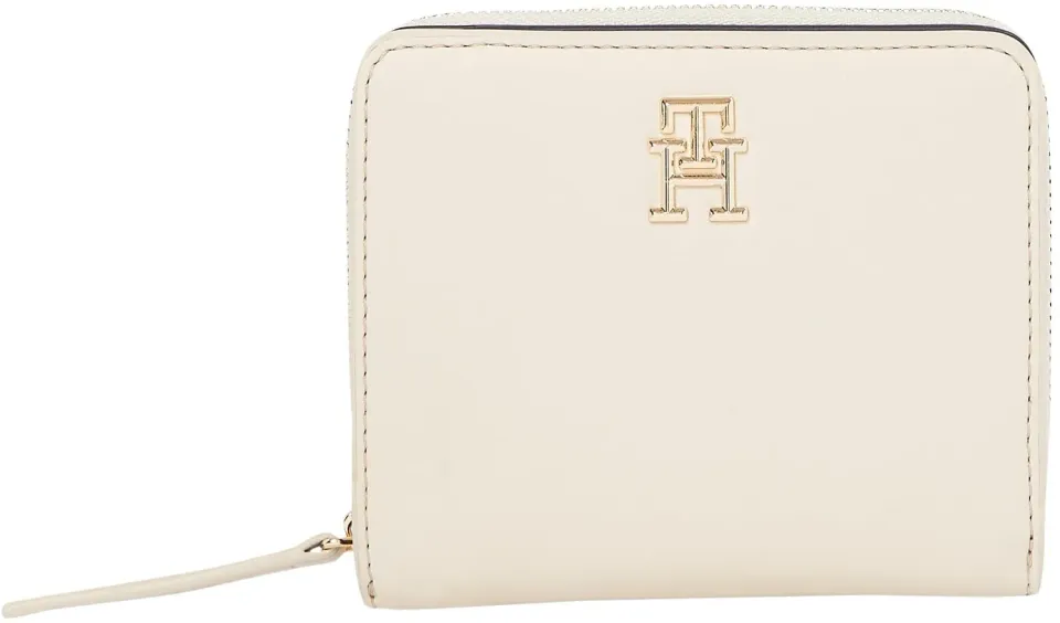 Tommy Hilfiger Logotape portafoglio piccolo beige