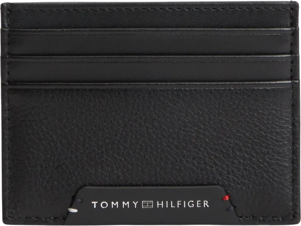 Tommy Hilfiger portafoglio uomo nero compatto pelle