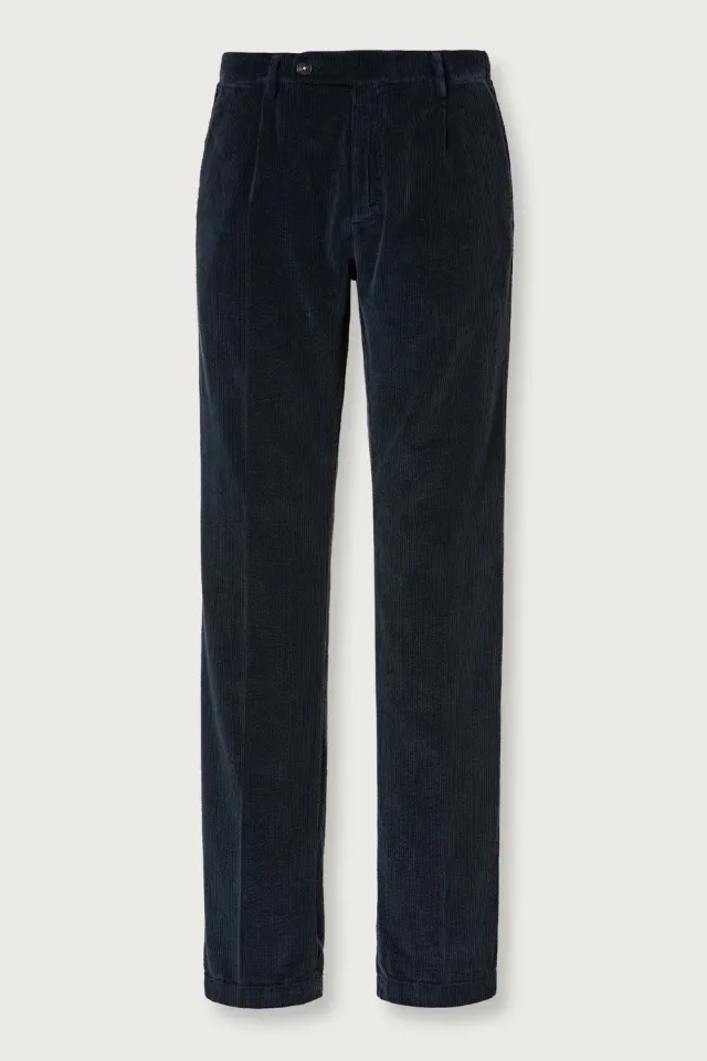 Massimo Alba Ionio2 pantaloni uomo blu velluto a coste