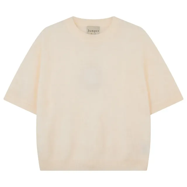 Jumper 1234 Brushed T-shirt maglia crema maniche corte