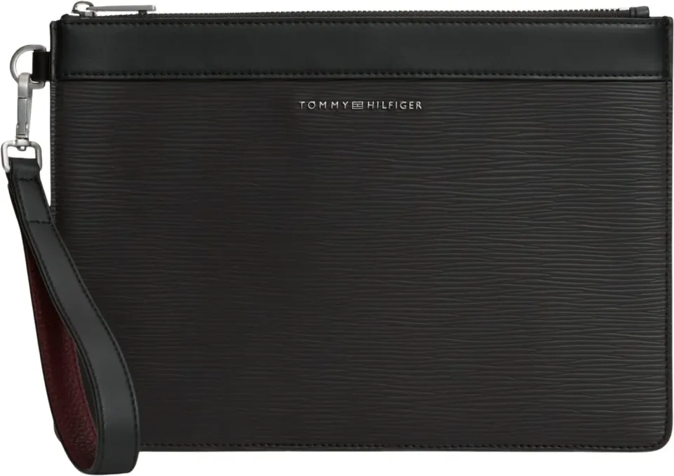 Tommy Hilfiger Saffiano AM0AM14823 pouch uomo nera
