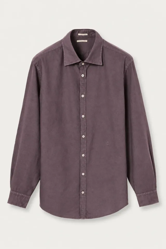 Massimo Alba Genova camicia uomo rose brown cotone