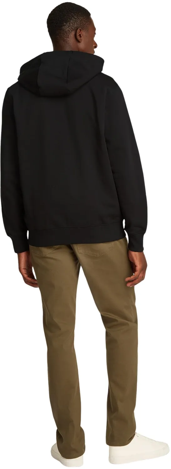 Tommy Hilfiger Stack Felpa Zip Nero Black Uomo Cotone