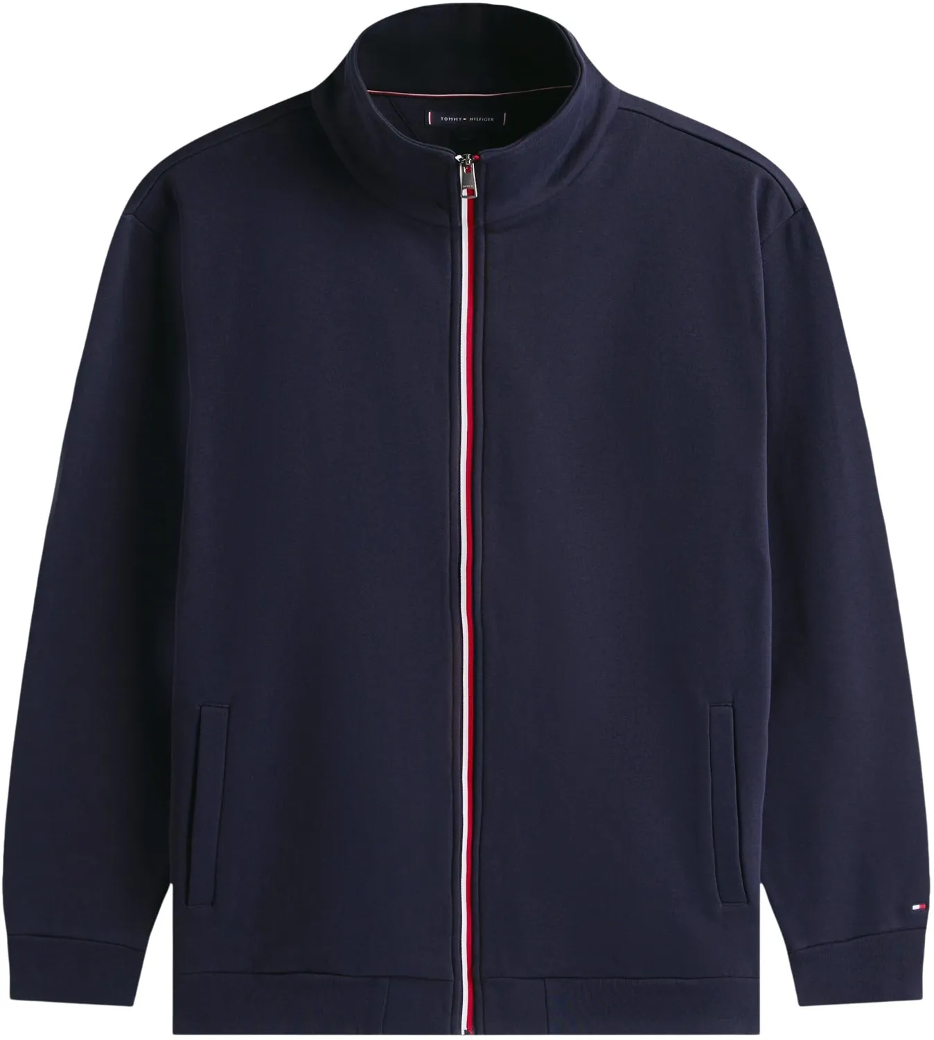 Tommy Hilfiger Global Stripe felpa azzurra con zip