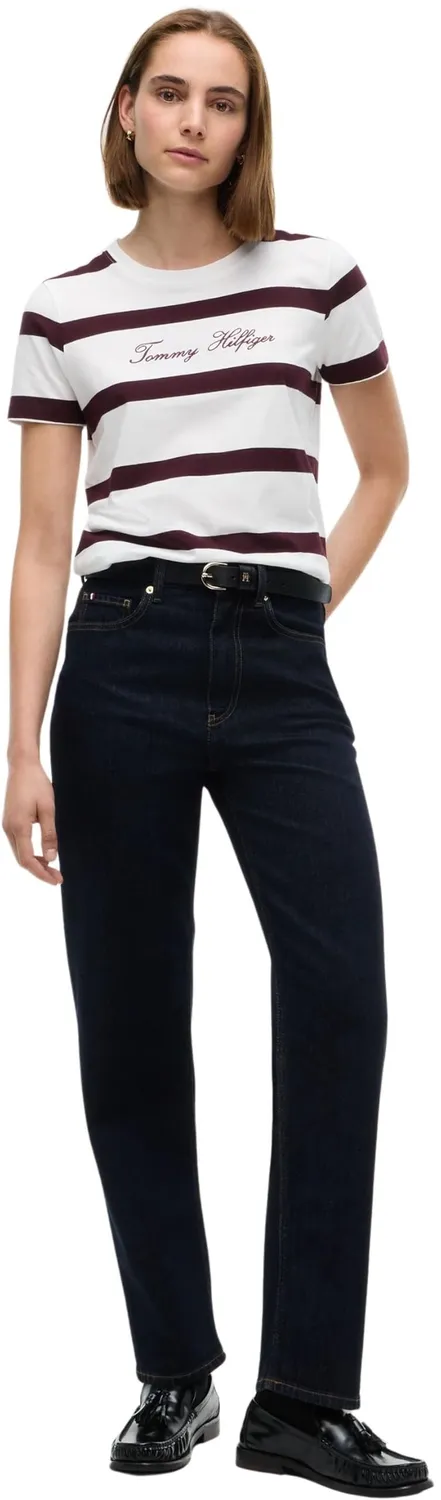 Tommy Hilfiger WW0WW45746 t-shirt donna girocollo bianca