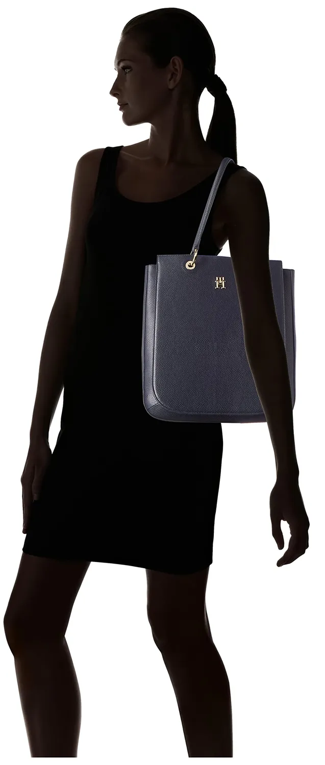 Tommy Hilfiger Emblem Work Tote borsa space blue