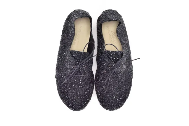 LOL Roma Anniel Soft scarpe glitter nero allacciate