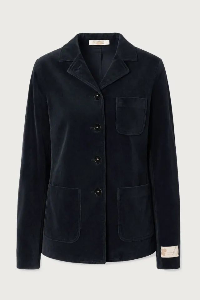 Massimo Alba Bagliettow giacca velluto dark blue