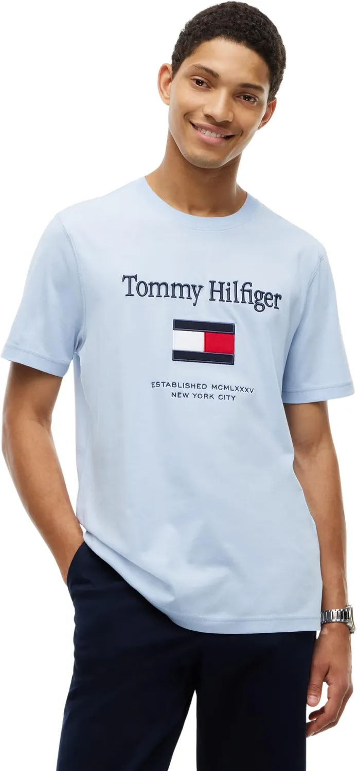 Tommy Hilfiger Flag MW0MW42736 maglietta uomo M ricamo