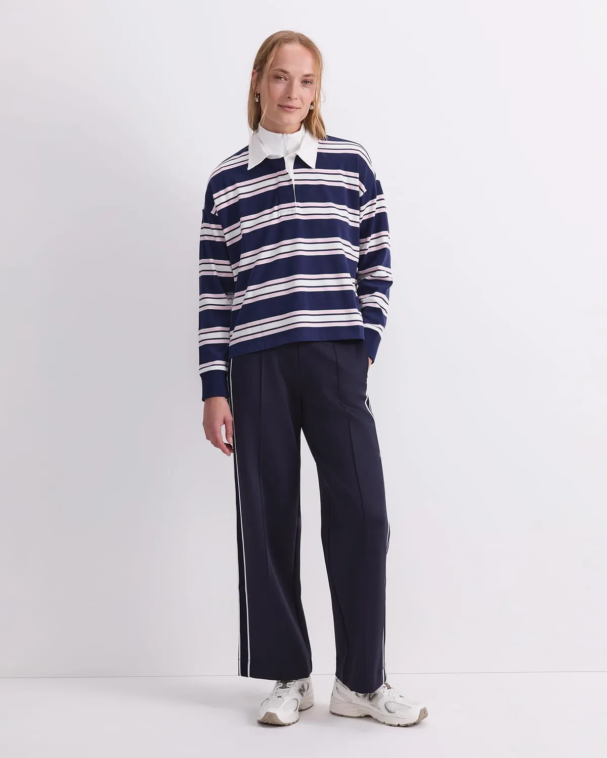 Sportscraft Kiaya Cropped maglia rugby a righe