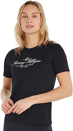 Tommy Hilfiger t-shirt donna scollo rotondo manica corta cotone