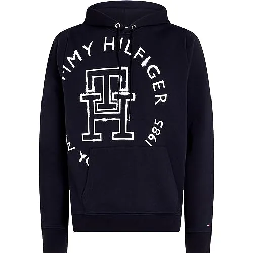 Tommy Hilfiger Roundel Hoody Felpa Uomo M Monogram Ink
