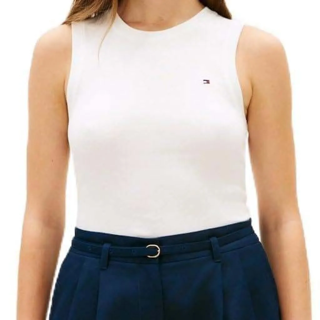 Tommy Hilfiger Slim Cody WW0WW47806 canotta donna cotone nera
