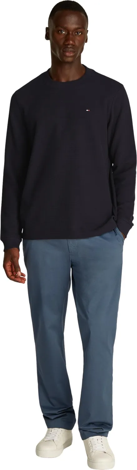 Tommy Hilfiger Textured maglietta uomo maniche lunghe grigia