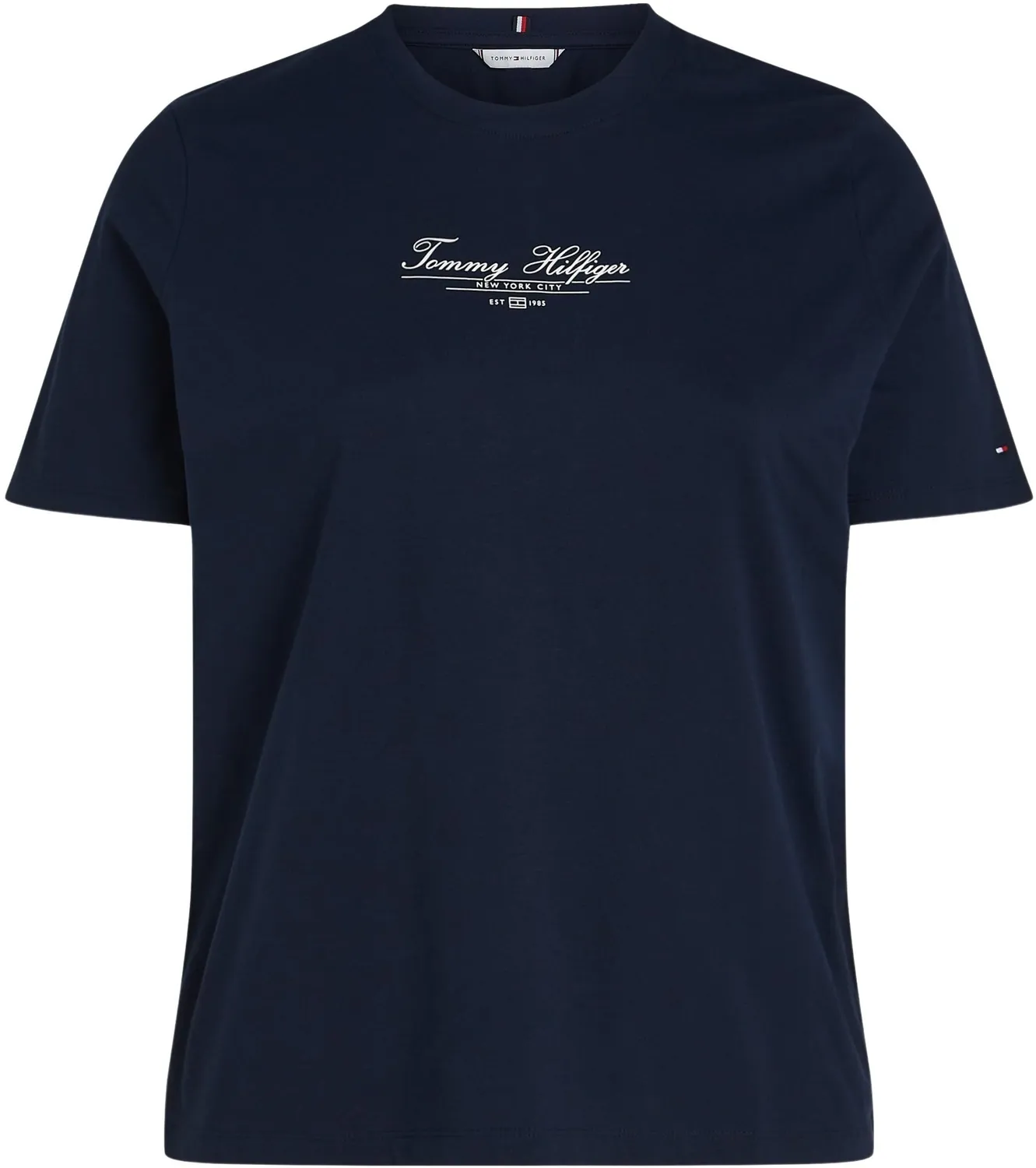 Tommy Hilfiger Script Crew Neck Regular Fit t-shirt blu navy