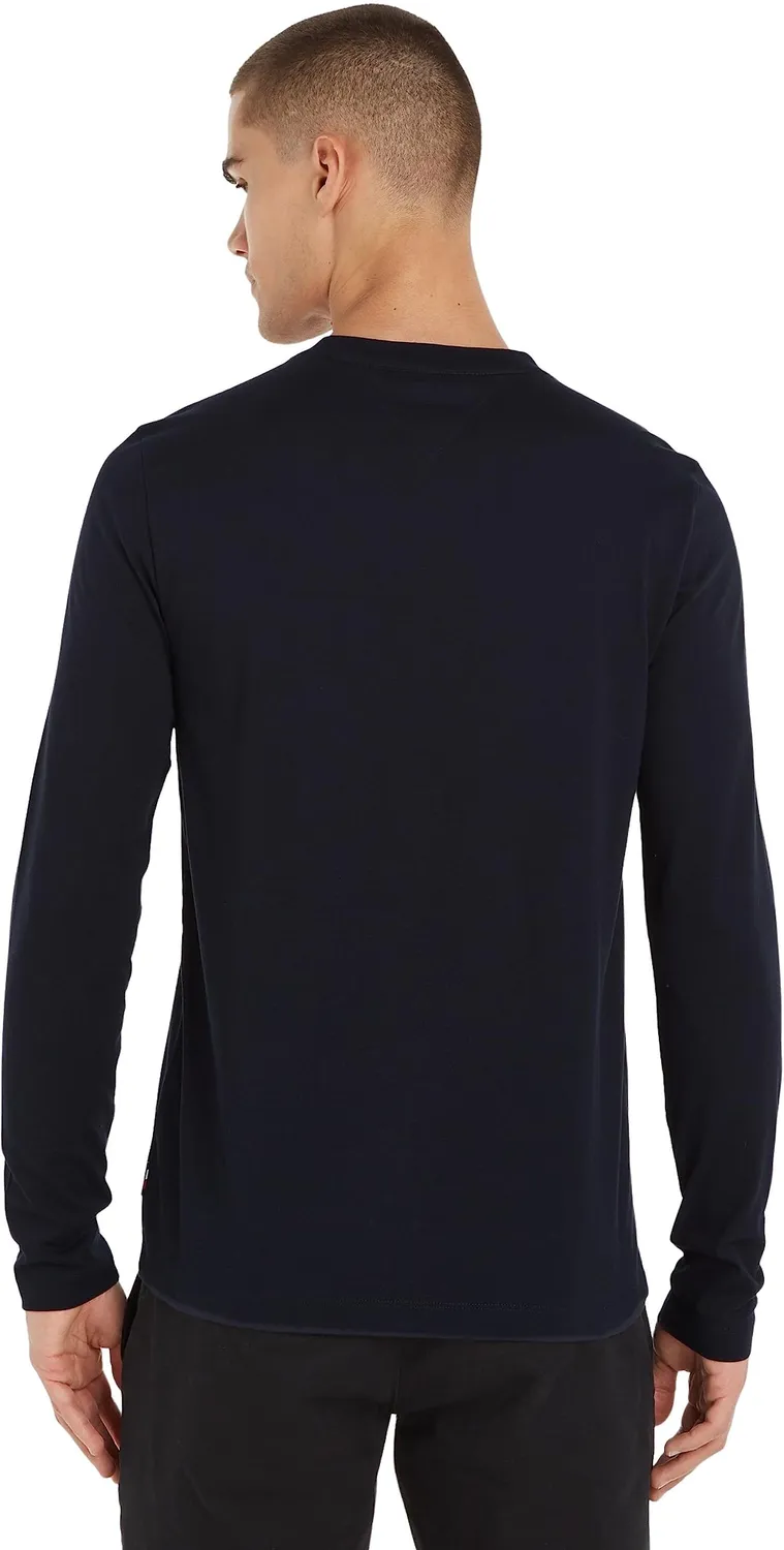 Tommy Hilfiger Monotype MW0MW32621 Maglietta Maniche Lunghe Bianca Cotone
