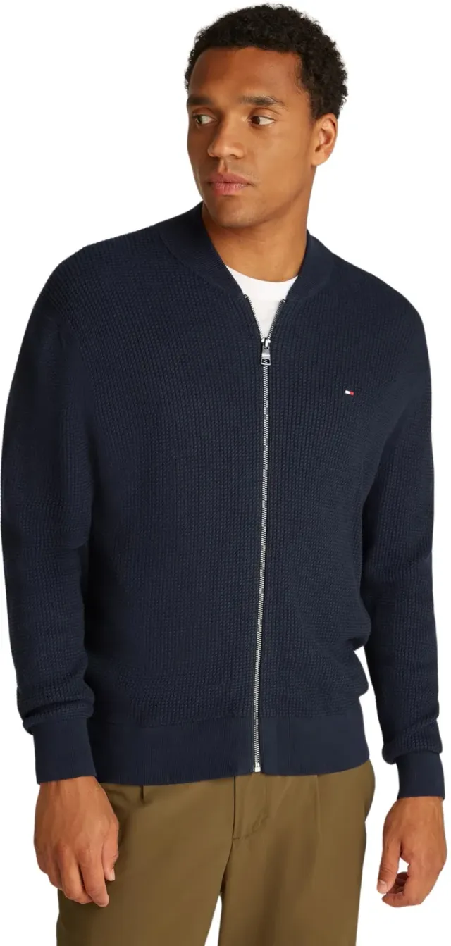 Tommy Hilfiger Structure Baseball Zip Through cardigan uomo blu S