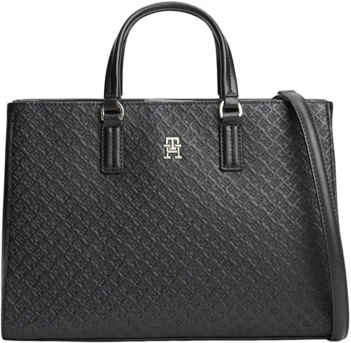 Tommy Hilfiger TH Daily Satchel Mono Borsetta Donna Nera 7L