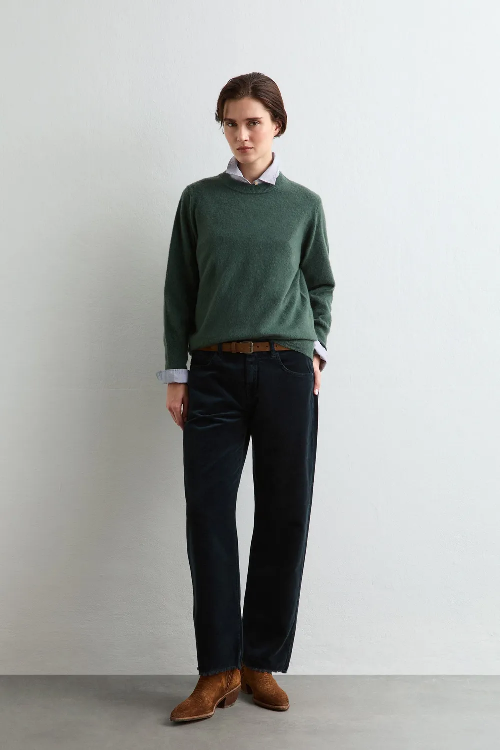 Massimo Alba Alosa-Cut pantaloni blu velluto