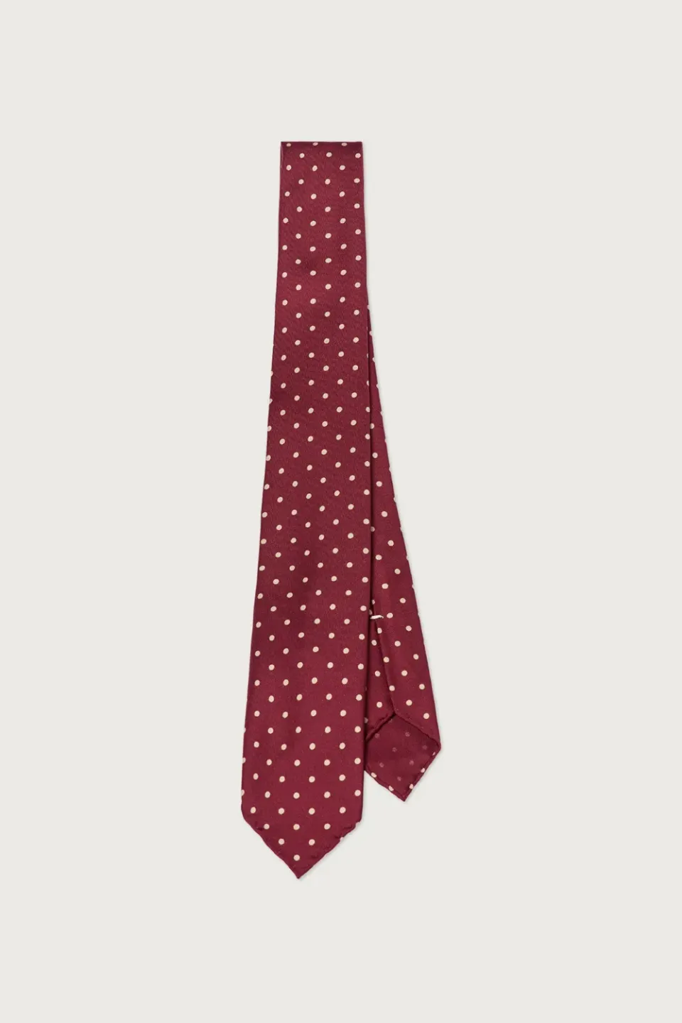 Massimo Alba Tie cravatta seta pois bordeaux