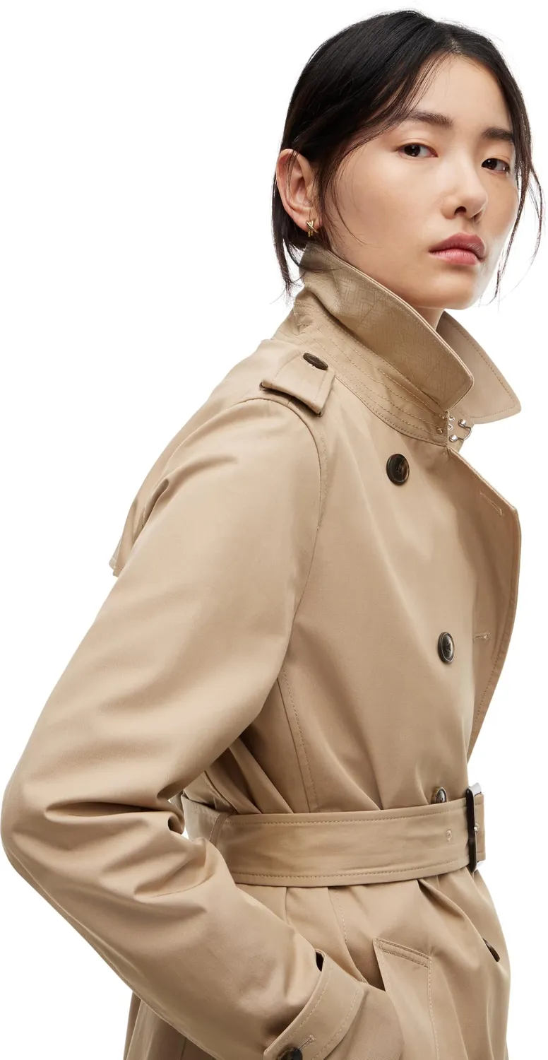 Tommy Hilfiger trench donna M beige cotone monogramma