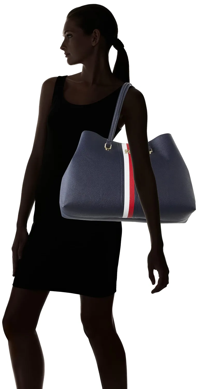 Tommy Hilfiger TH Emblem Workbag Corp borsa blu Space Blue