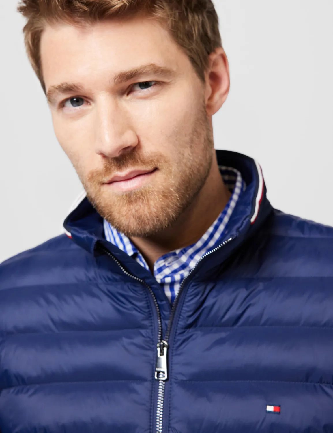 Tommy Hilfiger Mix Media Stand Collar Zip Felpa L blu