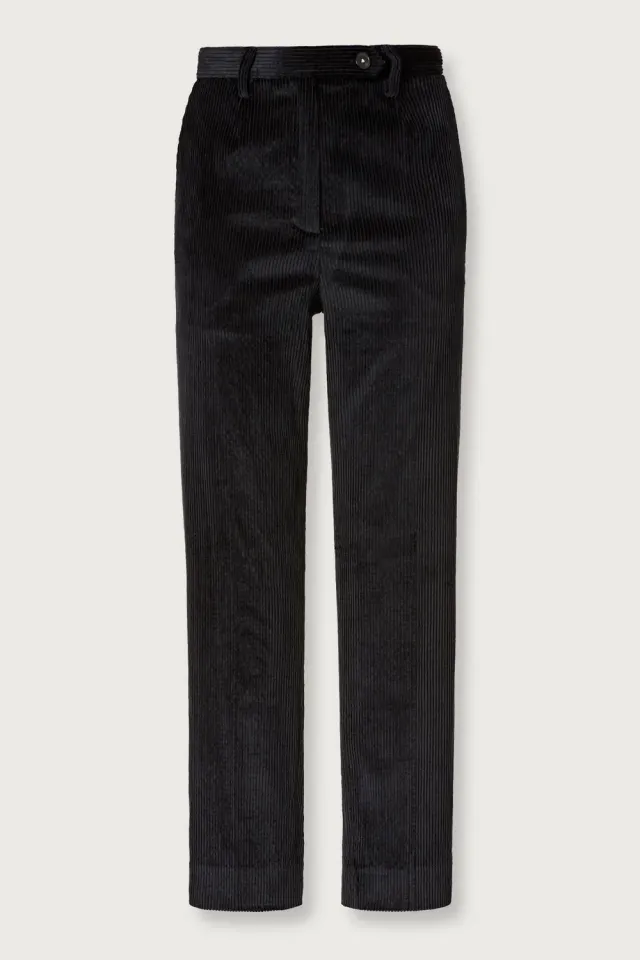 Massimo Alba Illinois pantaloni donna nero lavato velluto