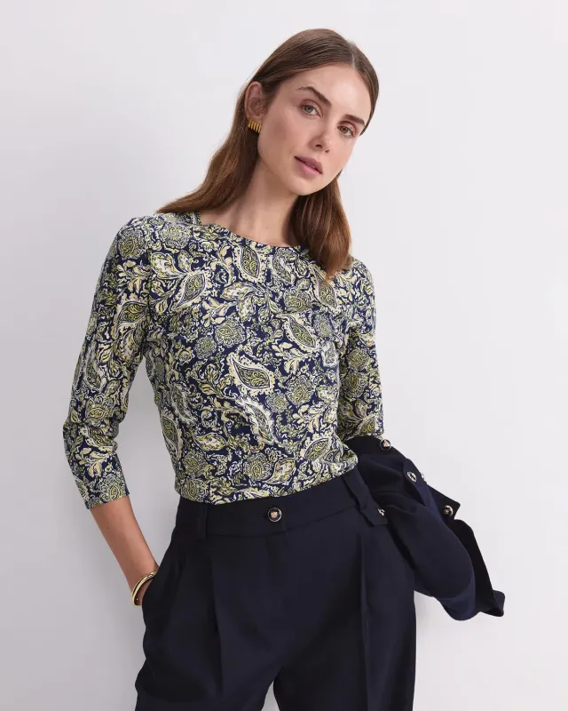 Sportscraft Paisley Mercerised Maglietta Donna Cotone