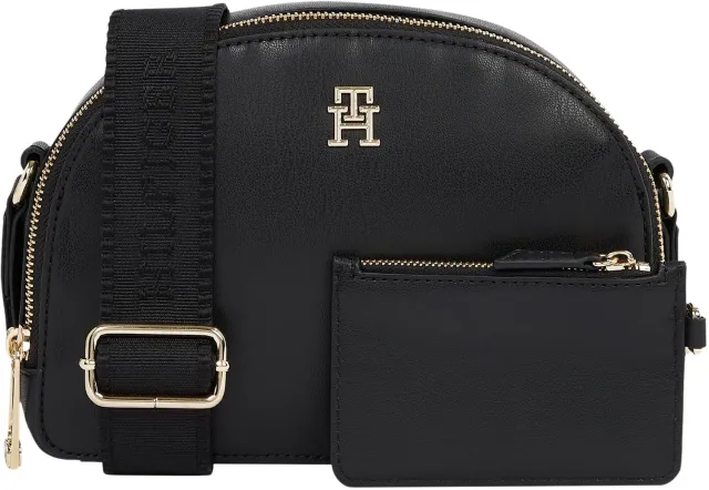 Tommy Hilfiger Half Moon Crossover tracolla nera piccola