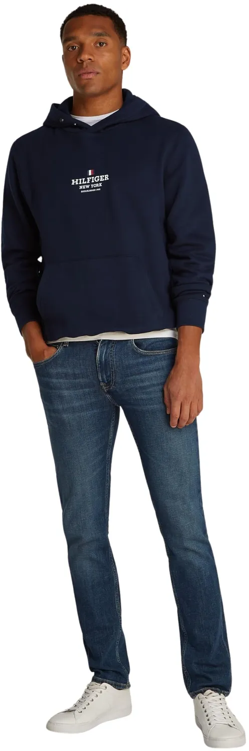 Tommy Hilfiger felpa cappuccio uomo taglia S blu felpata