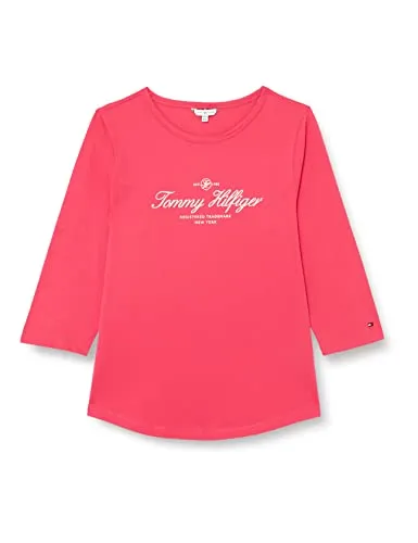 Tommy Hilfiger Open-Neck Basic maglietta donna maniche lunghe scollo aperto