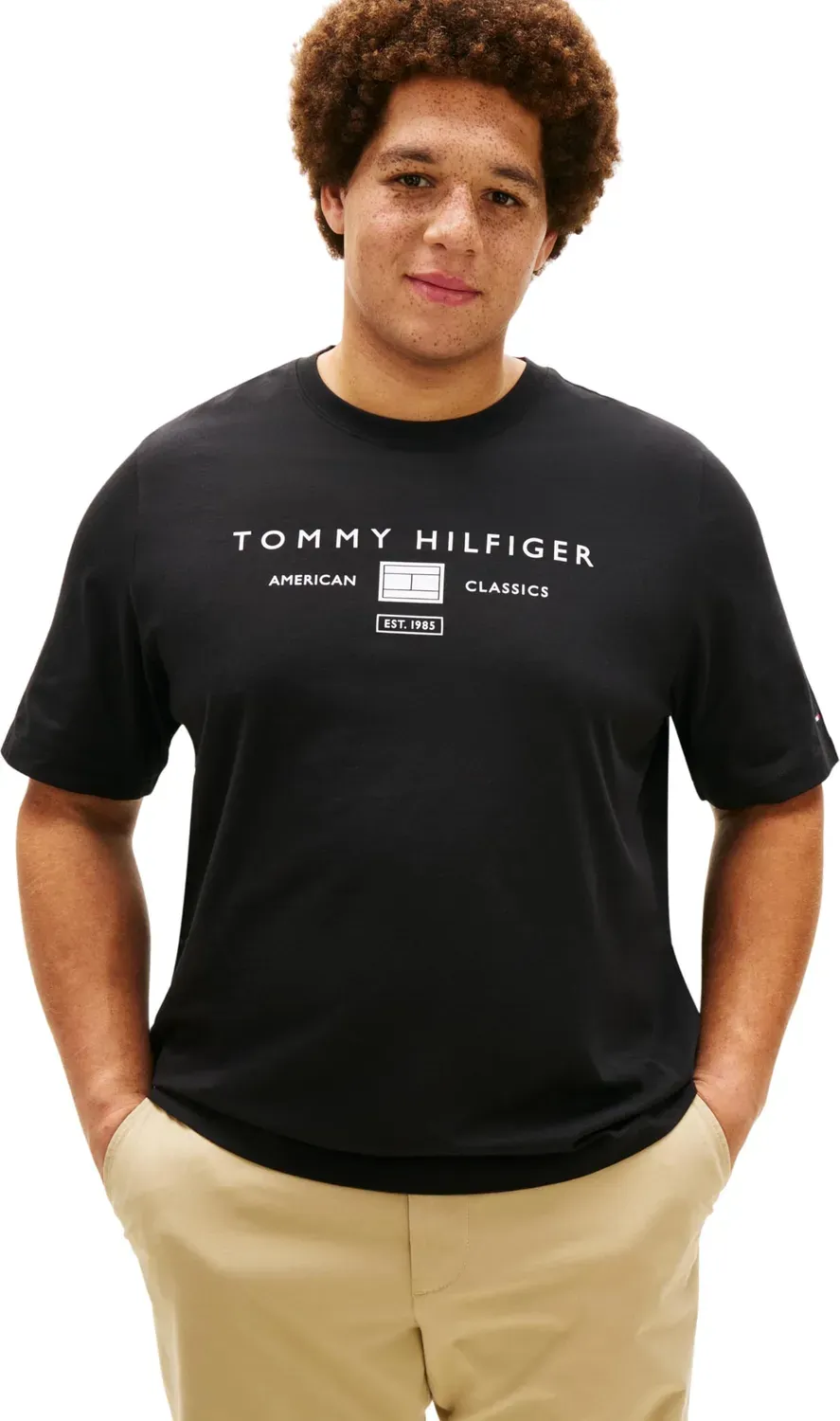 Tommy Hilfiger Brand Love MW0MW42365 maglietta uomo L blu cotone