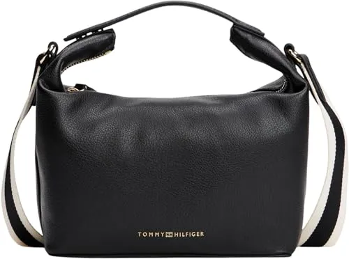 Tommy Hilfiger Logotape Crossover tracolla nera zip