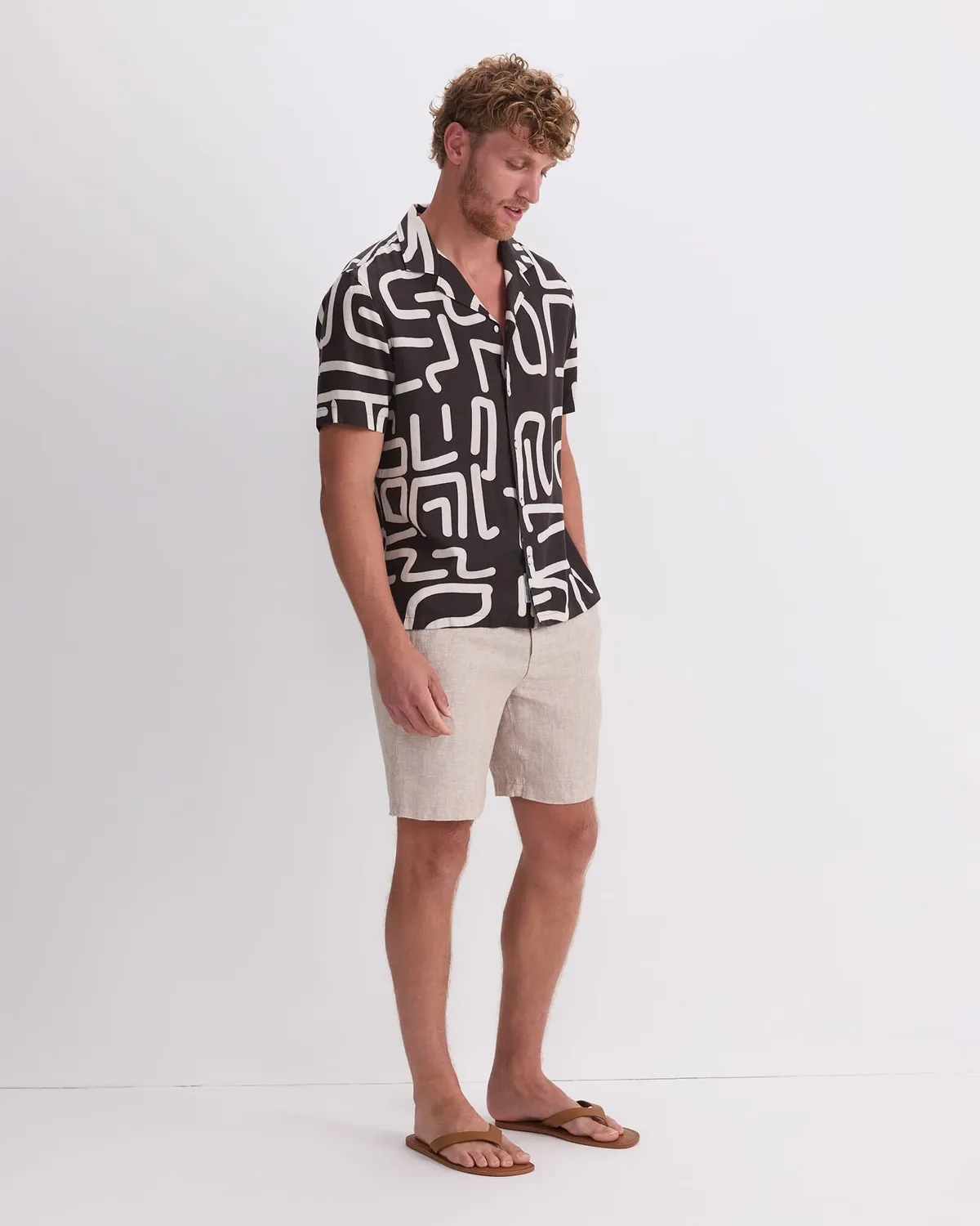 Sportscraft Kewarra Resort camicia lino fantasia