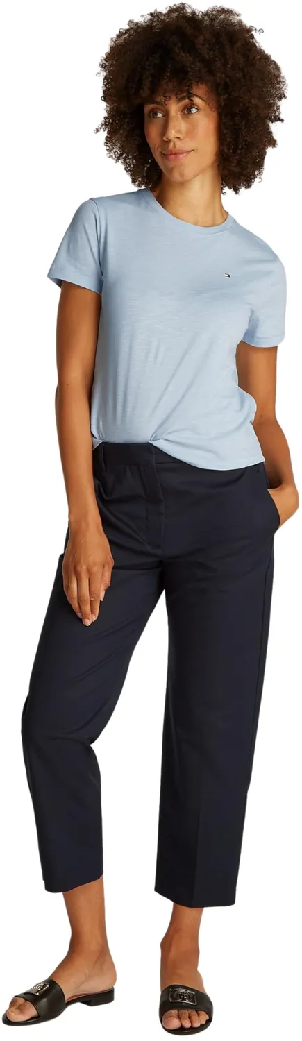 Tommy Hilfiger Slub WW0WW44433 T-Shirt donna scollo rotondo