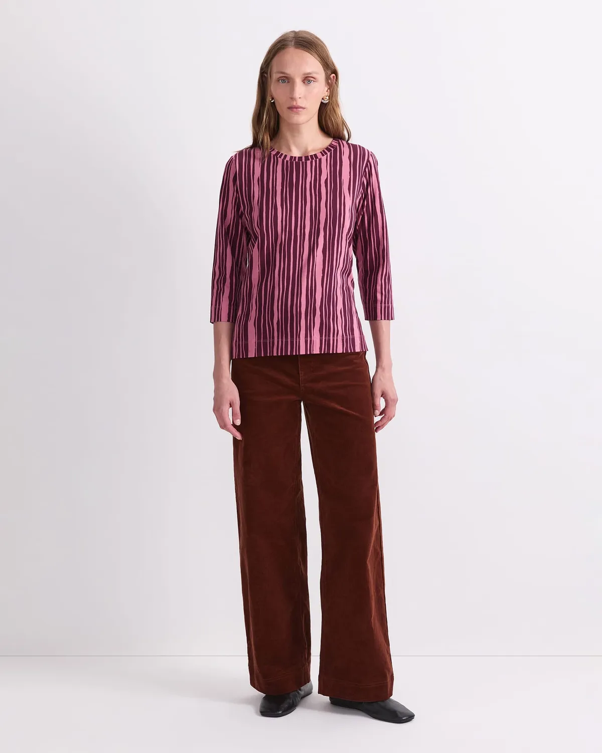 Sportscraft Stripe maglia maniche 3/4 righe