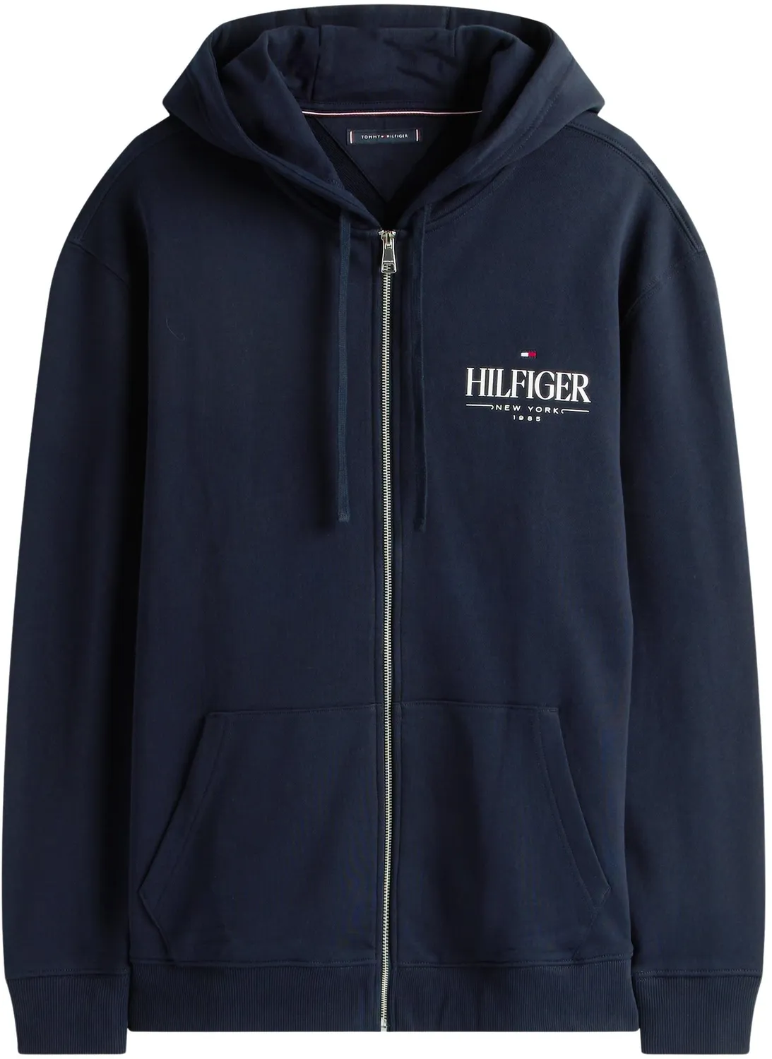 Tommy Hilfiger Stacked Felpa Uomo Zip XXL Blu Desert Sky