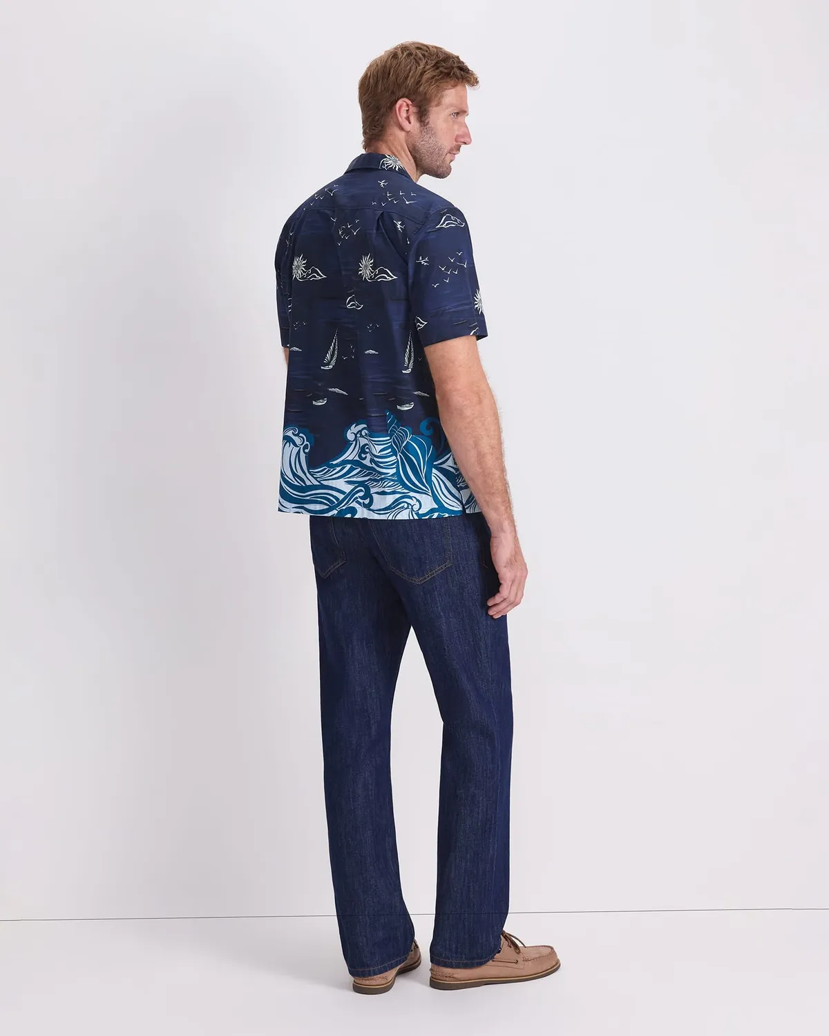 Sportscraft Neilson Resort camicia uomo stampa nautica
