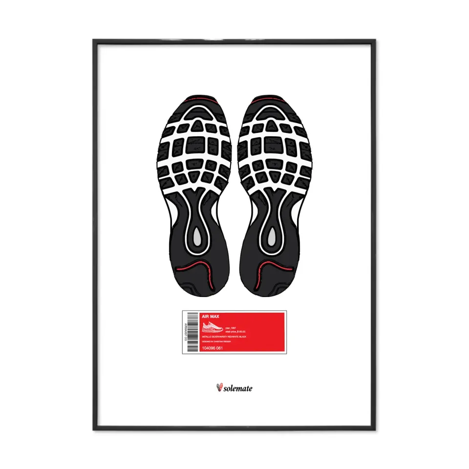 Solemate AM97 Footprints stampa 25x35cm